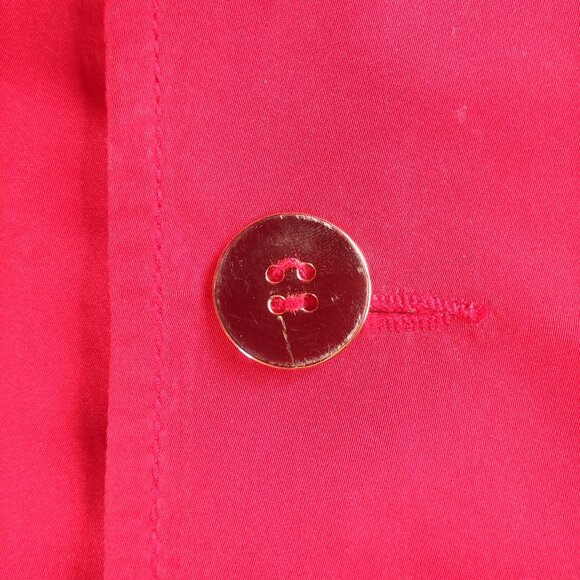 Lida Baday red silk blend lightweight jacket gold buttons 12 - Picture 15 of 16